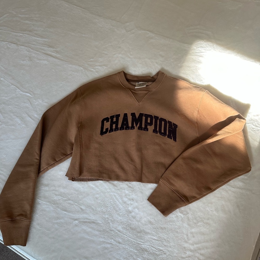 Cropped champion crewneck